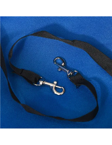 PawHut Dog Pram Dog Stroller Foldable Pet Pushchair with 4 Wheels, Safety Leashes, Cup Holder for Small Dogs, Blue