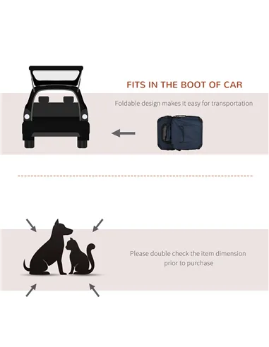 PawHut Foldable Pet Carrier for Small and Miniature Dogs, Portable Cat Carrier Soft Side Pet Travel Crate with Removable Mat, St