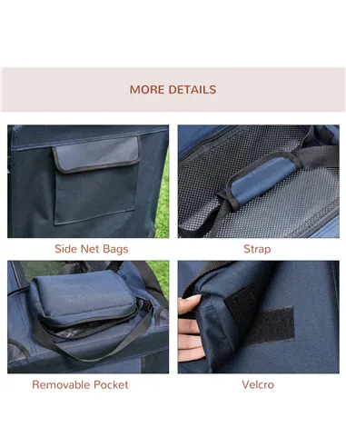 PawHut Foldable Pet Carrier for Small and Miniature Dogs, Portable Cat Carrier Soft Side Pet Travel Crate with Removable Mat, St