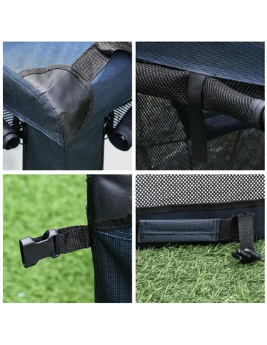 PawHut Foldable Pet Carrier for Small and Miniature Dogs, Portable Cat Carrier Soft Side Pet Travel Crate with Removable Mat, St