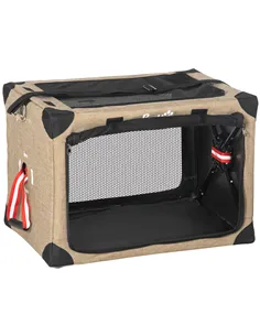 PawHut Foldable Pet Carrier, with Cushion, for Small Dogs and Cats