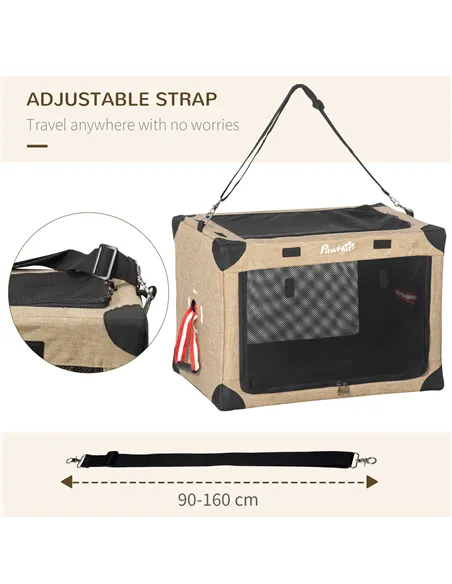 PawHut Foldable Pet Carrier, with Cushion, for Small Dogs and Cats