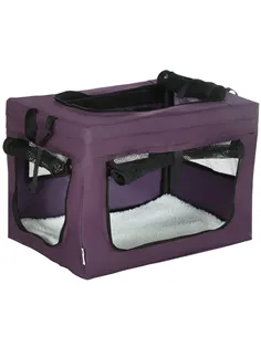 PawHut 48.5cm Pet Carrier, with Cushion, for Miniature Dogs - Purple