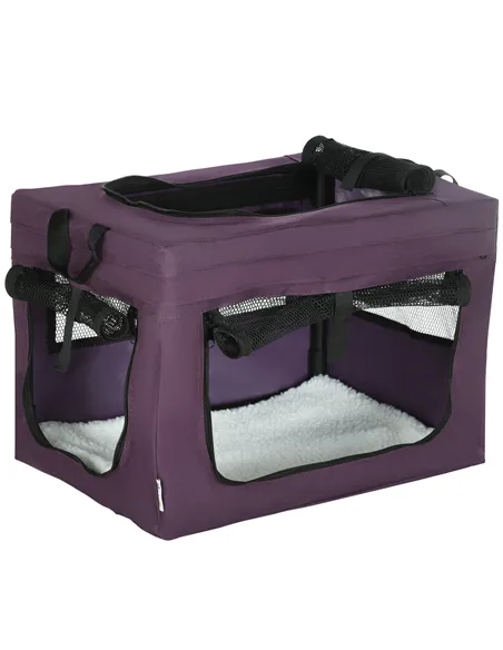 PawHut 48.5cm Pet Carrier, with Cushion, for Miniature Dogs - Purple