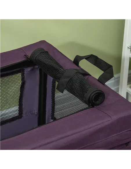 PawHut 60cm Pet Carrier, with Cushion, for Miniature Dogs - Purple