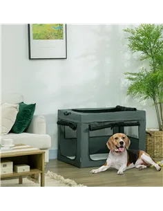 PawHut 90cm Pet Carrier Bag, with Cushion for Medium, Large Dogs - Grey 2