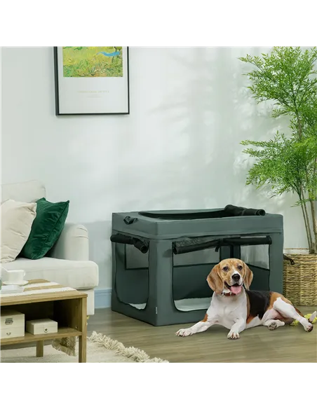 PawHut 90cm Pet Carrier Bag, with Cushion for Medium, Large Dogs - Grey