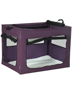 PawHut 80cm Pet Carrier, with Cushion, for Small and Medium Dogs - Purple