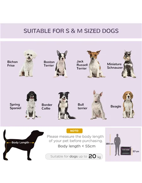 PawHut 80cm Pet Carrier, with Cushion, for Small and Medium Dogs - Purple