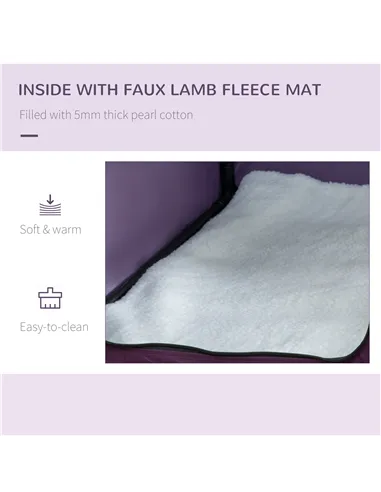 PawHut 80cm Pet Carrier, with Cushion, for Small and Medium Dogs - Purple