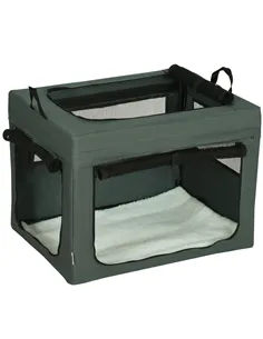 PawHut 69cm Pet Carrier, with Cushion, for Miniature and Small Dogs - Grey