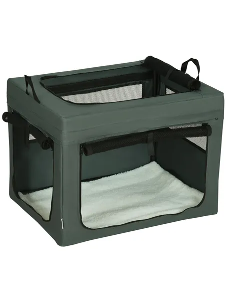 PawHut 69cm Pet Carrier, with Cushion, for Miniature and Small Dogs - Grey