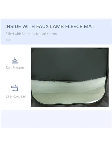 PawHut 60cm Pet Carrier, with Cushion, for Miniature Dogs - Grey