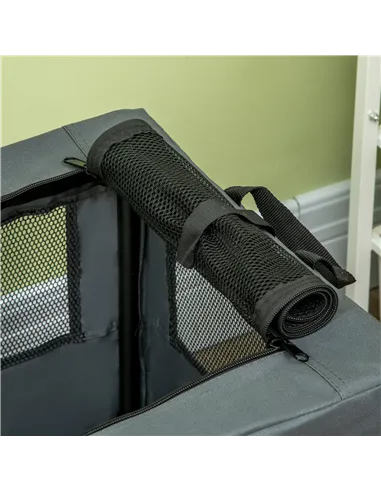PawHut 60cm Pet Carrier, with Cushion, for Miniature Dogs - Grey