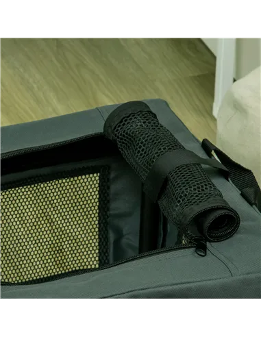 PawHut 48.5cm Pet Carrier, with Cushion, for Miniature Dogs - Grey