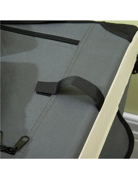 PawHut 91cm Foldable Pet Carrier, with Cushion, for Large Dogs and Cats - Grey