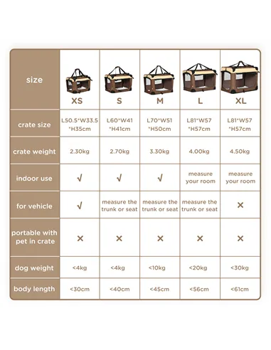 PawHut 60cm Foldable Pet Carrier, with Cushion, for Mini Dogs and Cats - Brown