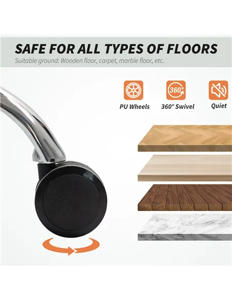 HOMCOM Leathaire Reclining Office Chair with Lumbar Support Pillow - Dark Brown