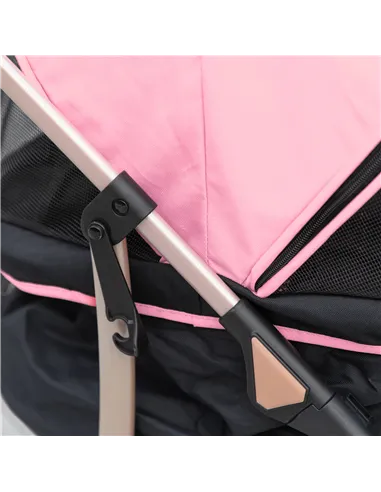 PawHut 3 In 1 Detachable Pet Stroller, for Extra Small and Small Dogs - Pink