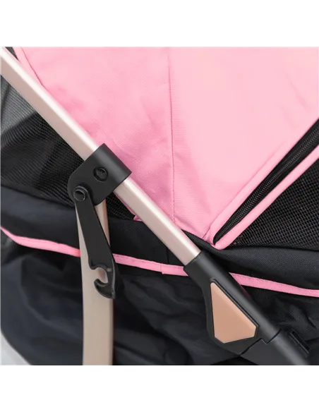 PawHut 3 In 1 Detachable Pet Stroller, for Extra Small and Small Dogs - Pink