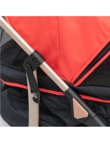 PawHut 3 In 1 Detachable Pet Stroller, for Extra Small and Small Dogs - Red