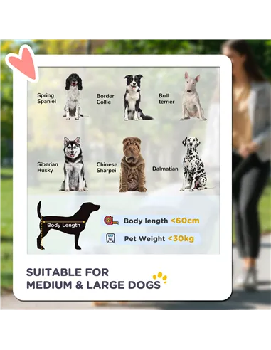 PawHut Foldable Pet Stroller, with Universal Wheels, Shock Absorber, for Medium and Large Dogs - Black