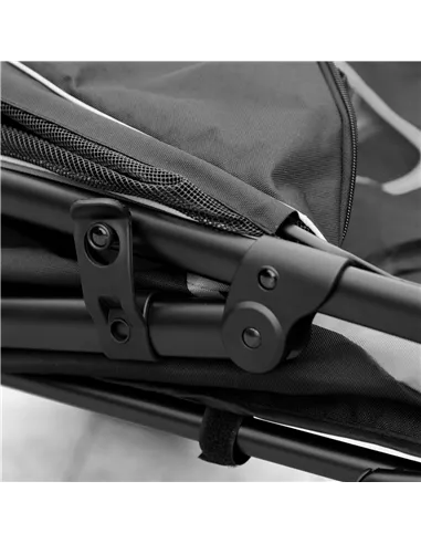 PawHut Foldable Pet Stroller, with Universal Wheels, Shock Absorber, for Medium and Large Dogs - Black