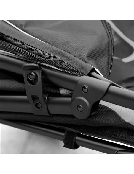 PawHut Foldable Pet Stroller, with Universal Wheels, Shock Absorber, for Medium and Large Dogs - Black