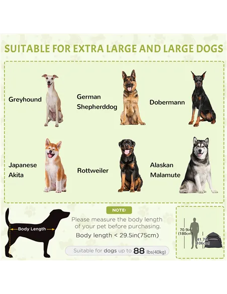 PawHut Foldable Dog Cat Tent with Water-Resistant Oxford, Carry Bag for Extra Large Dog, Charcoal Grey