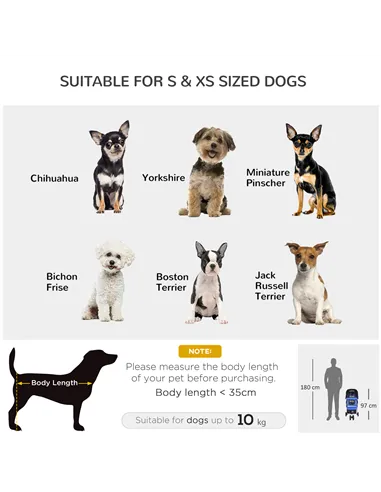 PawHut Dog Stroller with Cover for Small Miniature Dogs, Folding Cat Pram Dog Pushchair with Cup Holder, Storage Basket, Reflect