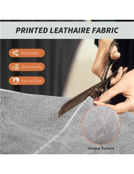 HOMCOM Leathaire Reclining Office Chair with Lumbar Support Pillow - Grey