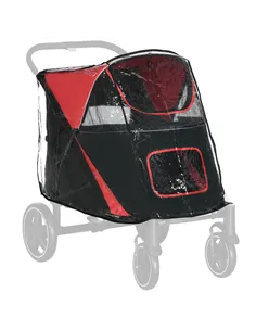 PawHut Rain Cover for Dog Pram, Stroller Buggy with Rear Entry