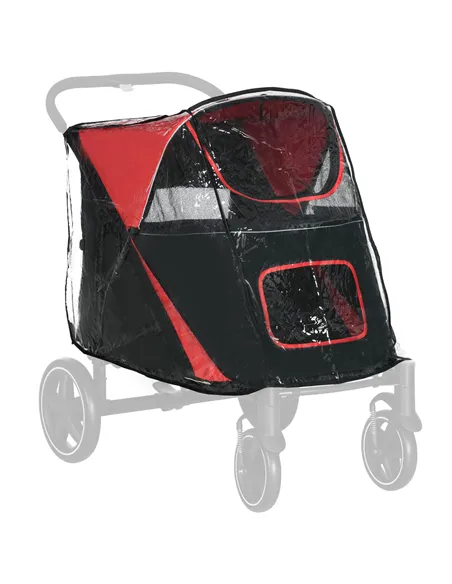 PawHut Rain Cover for Dog Pram, Stroller Buggy with Rear Entry