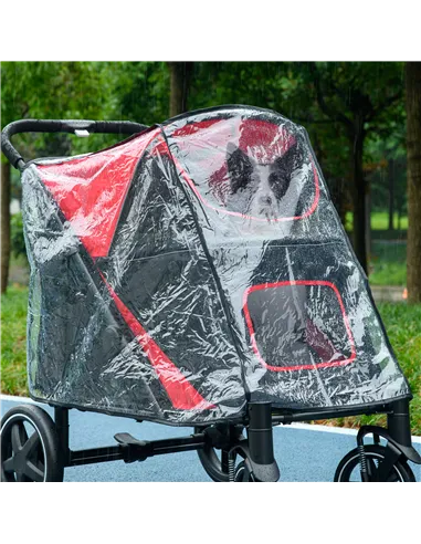PawHut Rain Cover for Dog Pram, Stroller Buggy with Rear Entry