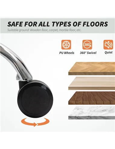 HOMCOM Leathaire Reclining Office Chair with Lumbar Support Pillow - Grey