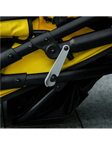 PawHut Foldable Pet Stroller Jogger, with Three Wheels, Canopy, for Medium and Small Dogs, Yellow