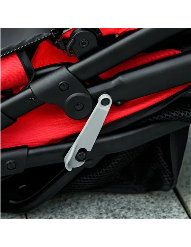 PawHut Foldable Pet Stroller with Three Wheels, for Small, Medium Dogs, Red