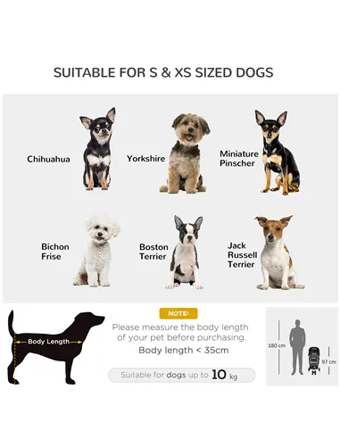 PawHut Pet Travel Stroller with Rain Cover, 3 Wheels Foldable Cat Dog Pushchair with Storage Basket and Cupholder for Small Mini