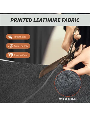 HOMCOM Leathaire Reclining Office Chair with Lumbar Support Pillow - Black