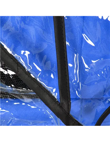 PawHut Dog Stroller with Rain Cover, Dog Pushchair One-Click Fold Trolley Jogger with EVA Wheels Brake Basket Adjustable Canopy 