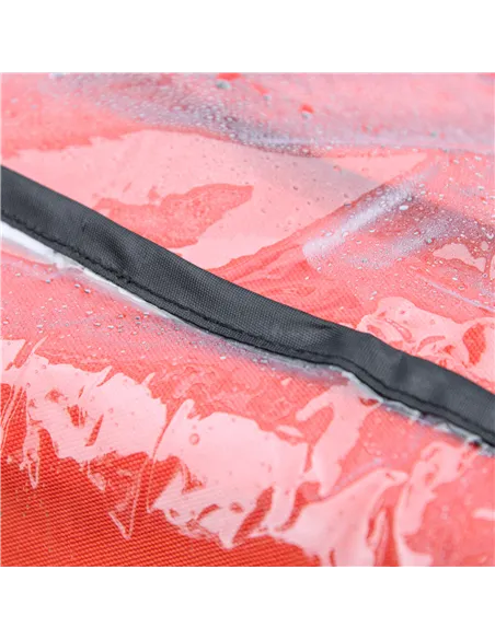 PawHut One-Click Foldable Pet Travel Stroller with Rain Cover, Cat Dog Pushchair with Universal Front Wheels, Shock Absorber, St