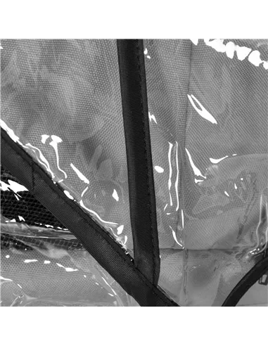 PawHut Dog Stroller with Rain Cover, Dog Pushchair One-Click Fold Trolley Jogger with EVA Wheels Brake Basket Adjustable Canopy 