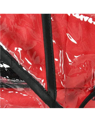 PawHut Dog Stroller with Rain Cover, Dog Pushchair One-Click Fold Trolley Jogger with EVA Wheels Brake Basket Adjustable Canopy 