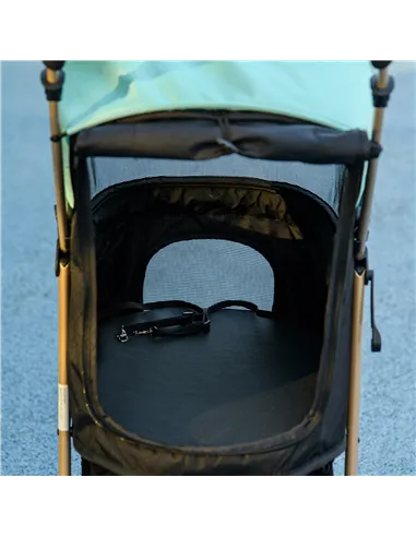 PawHut Pet Stroller for Small and Miniature Dogs, with Rain Cover - Green