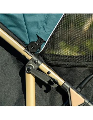 PawHut Pet Stroller for Small and Miniature Dogs, with Rain Cover - Dark Green