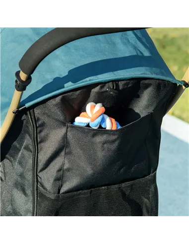 PawHut Pet Stroller for Small and Miniature Dogs, with Rain Cover - Dark Green