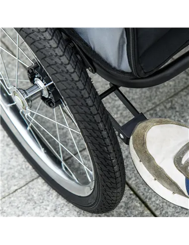 PawHut Foldable Pet Stroller, with Washable Cushion, Storage Bags, Safety Leash, for Medium, Large Dogs, Cats - Yellow