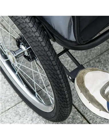 PawHut Foldable Pet Stroller, with Washable Cushion, Storage Bags, Safety Leash, for Medium, Large Dogs, Cats - Blue