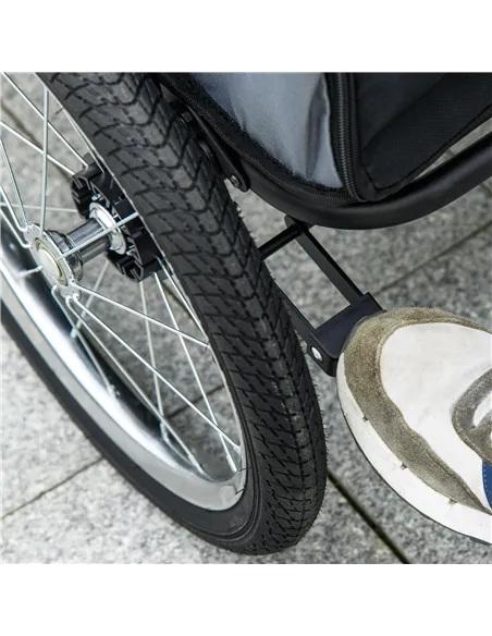 PawHut Foldable Pet Stroller, with Washable Cushion, Storage Bags, Safety Leash, for Medium, Large Dogs, Cats - Blue