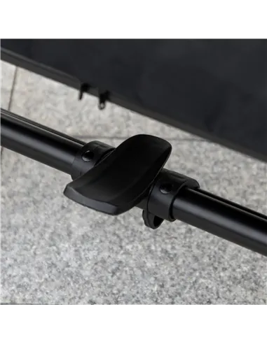 PawHut 4 Wheel Pet Stroller with Rain Cover for Medium and Large Dogs - Black